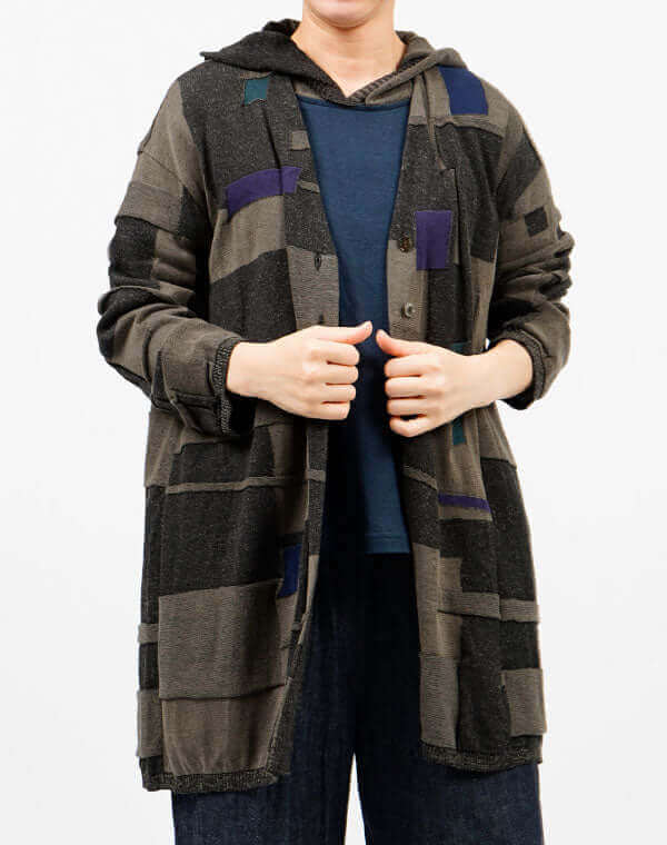 メイズ柄ロングカーディガン / BEH07025WA