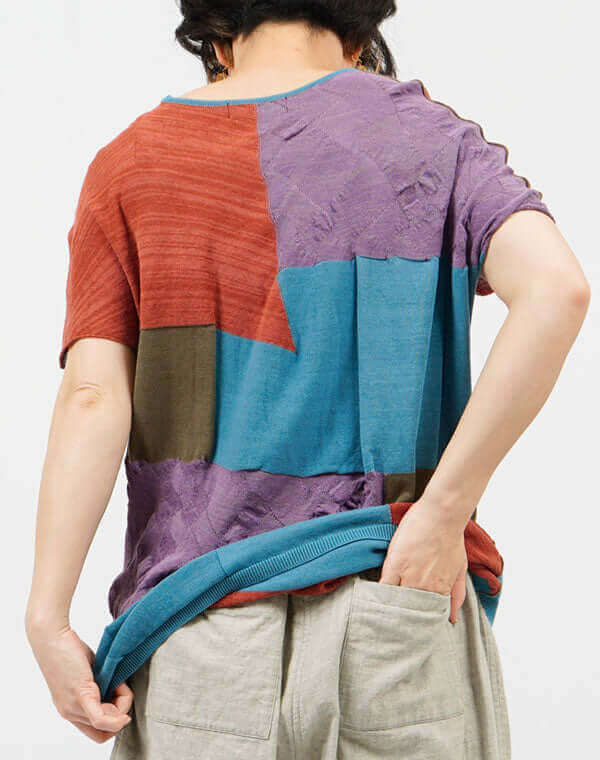 
                  
                    Load image into Gallery viewer, リンクス柄半袖プルオーバー / BEH07028WA
                  
                