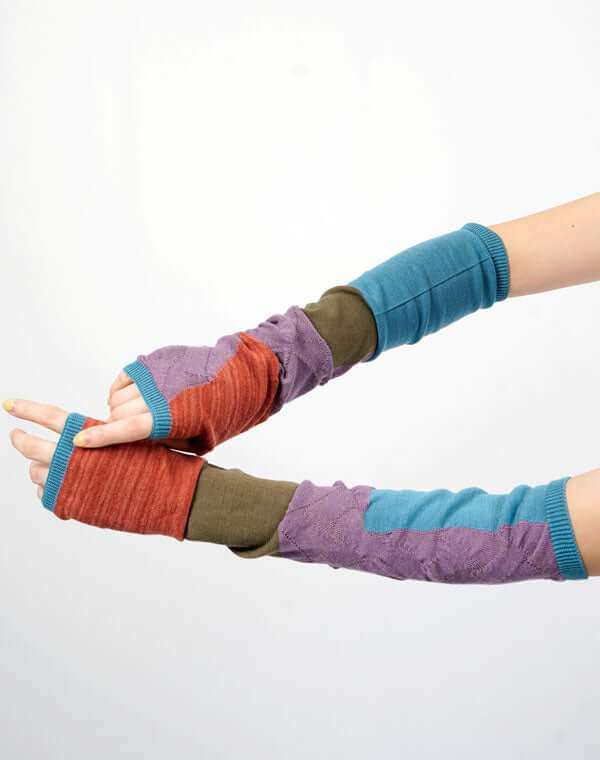 
                  
                    Load image into Gallery viewer, リンクス柄ロングアームカバー / BEH07031WA
                  
                