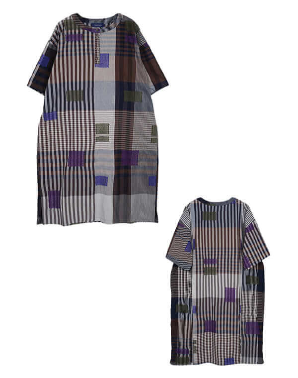 
                  
                    Load image into Gallery viewer, チェックウールドビーワンピース / BEH07038WA
                  
                