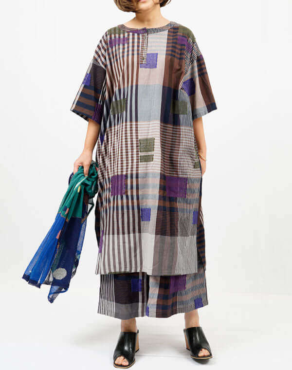 チェックウールドビーワンピース / BEH07038WA