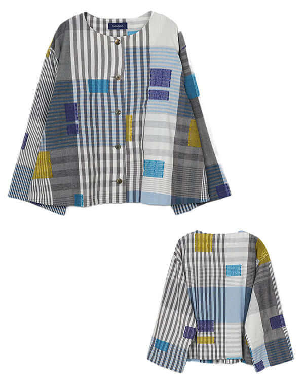 
                  
                    Load image into Gallery viewer, チェックウールドビーカーディガン / BEH07039WA
                  
                