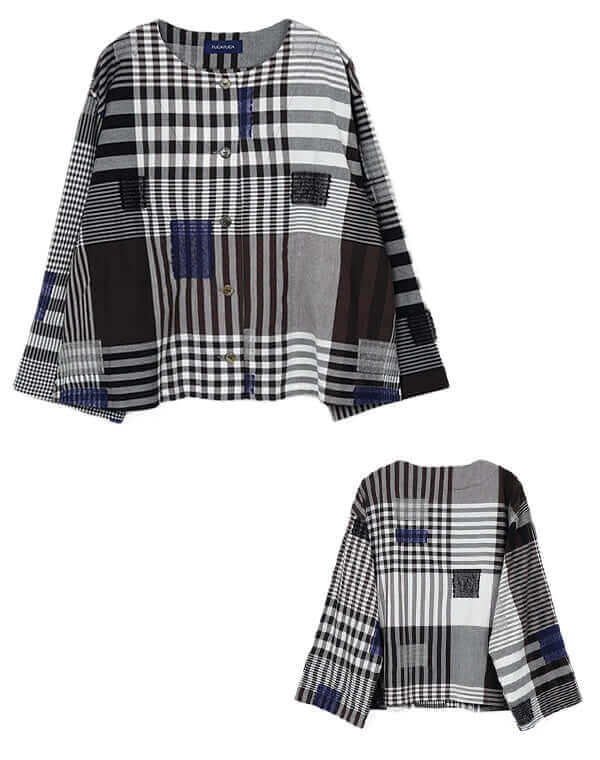 
                  
                    Load image into Gallery viewer, チェックウールドビーカーディガン / BEH07039WA
                  
                