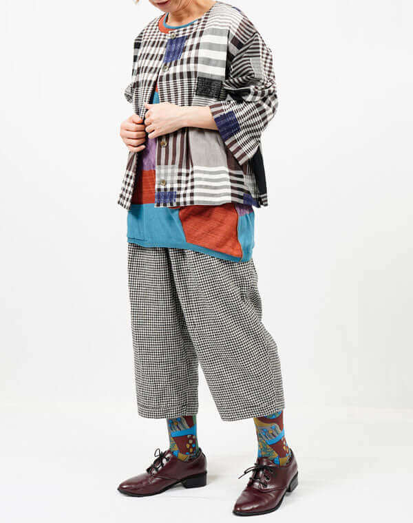 
                  
                    Load image into Gallery viewer, チェックウールドビーカーディガン / BEH07039WA
                  
                