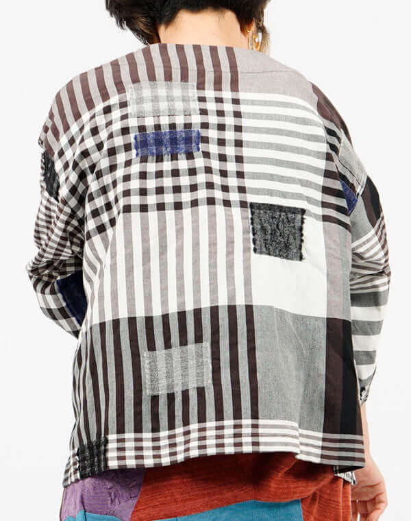 
                  
                    Load image into Gallery viewer, チェックウールドビーカーディガン / BEH07039WA
                  
                