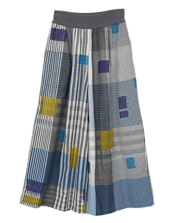 
                  
                    Load image into Gallery viewer, チェックウールドビーワイドパンツ / BEH07040WA
                  
                