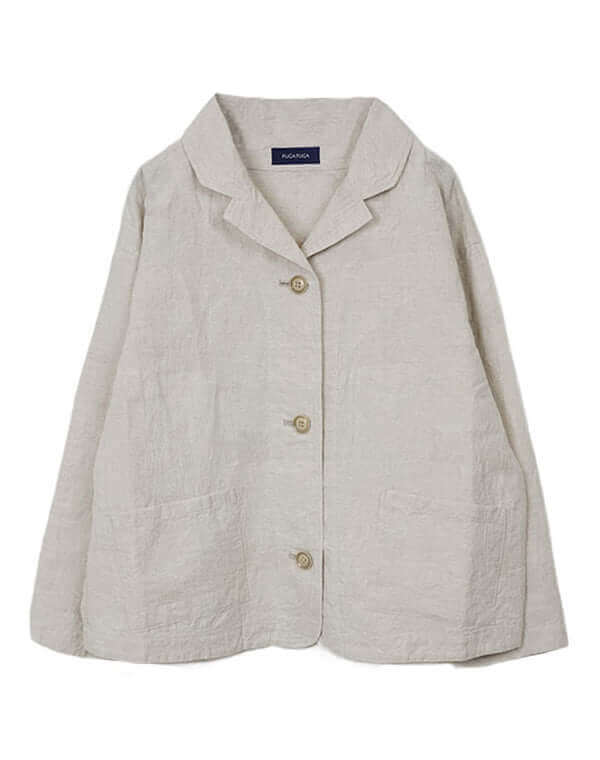 綿麻柄テーラージャケット / BEH07043WA