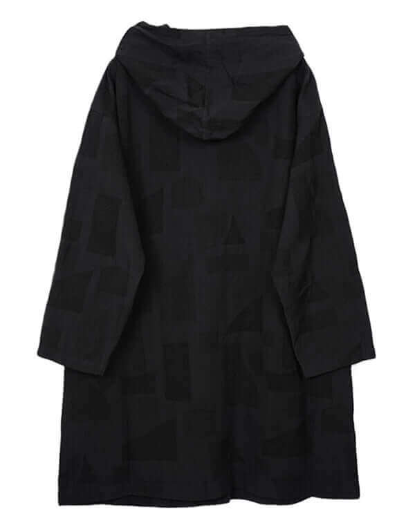 
                  
                    Load image into Gallery viewer, 綿麻柄フード付きロングコート / BEH07044WA
                  
                