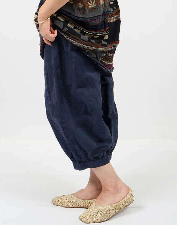 
                  
                    Load image into Gallery viewer, 綿麻柄バルーンパンツ / BEH07045WA
                  
                