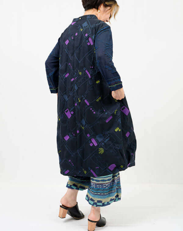 
                  
                    Load image into Gallery viewer, ガーデニング柄ニットスリーブワンピース / BEH07046WA
                  
                