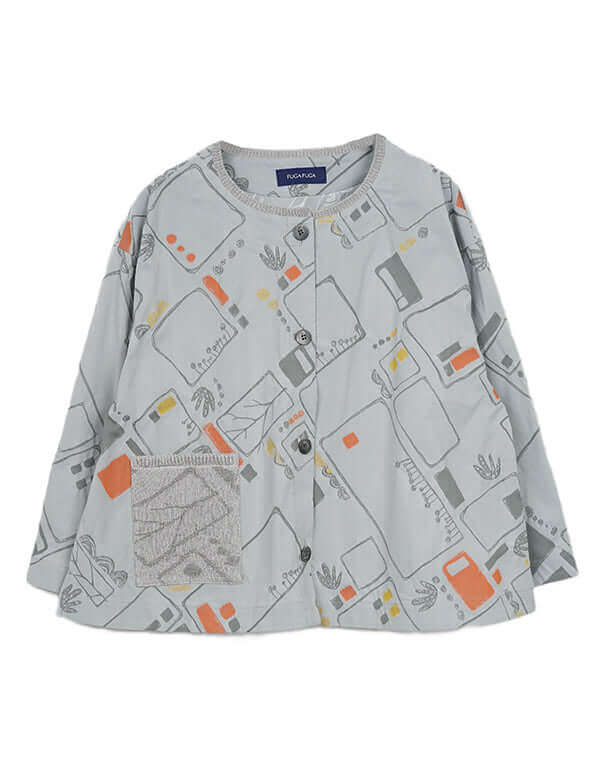 
                  
                    Load image into Gallery viewer, ガーデニング柄ニット使いジャケット / BEH07047WA
                  
                