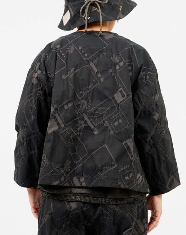 
                  
                    Load image into Gallery viewer, ガーデニング柄ニット使いジャケット / BEH07047WA
                  
                