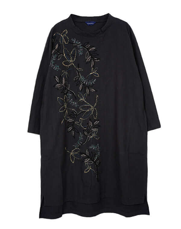 
                  
                    Load image into Gallery viewer, 製品染めリーフ刺繍入りワンピース / BEH07052WA
                  
                