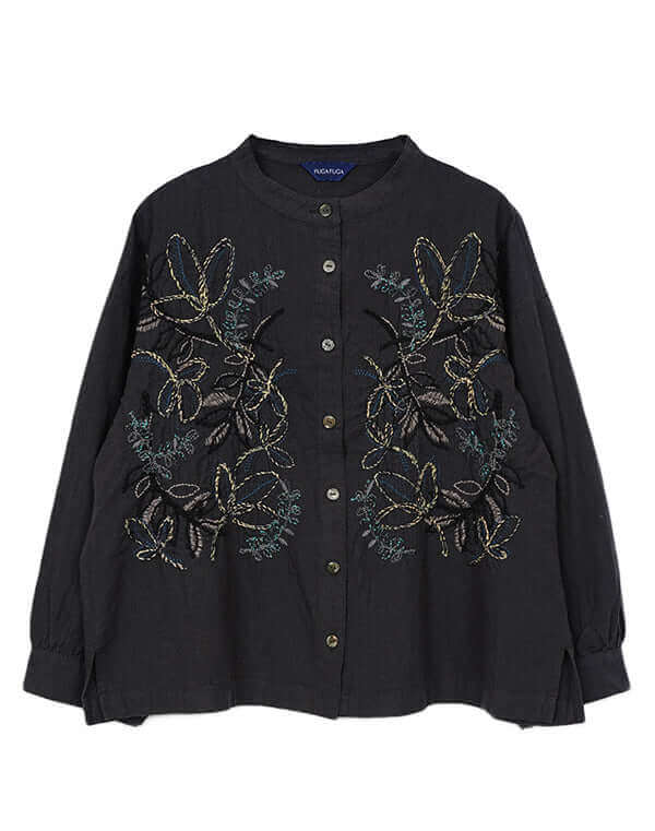 
                  
                    Load image into Gallery viewer, 製品染めリーフ刺繍入りシャツ / BEH07053WA
                  
                