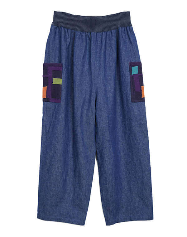 
                  
                    Load image into Gallery viewer, ニットポケットデニムパンツ / BEH07061WA
                  
                