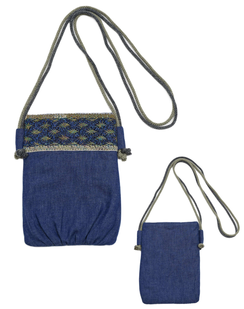 
                  
                    Load image into Gallery viewer, レース付きデニムポシェット / BEH07062WA
                  
                