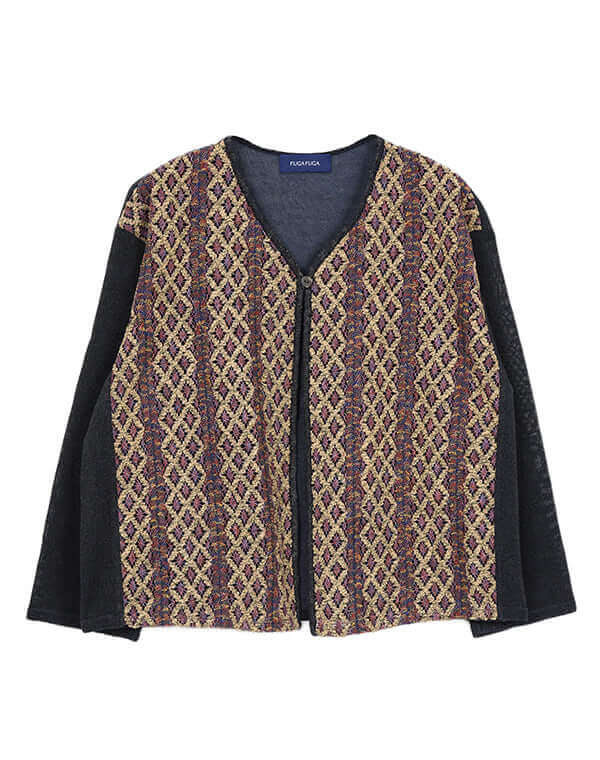 
                  
                    Load image into Gallery viewer, レース使いニットカーディガン / BEH07063WA
                  
                