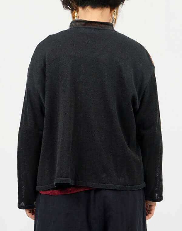 
                  
                    Load image into Gallery viewer, レース使いニットカーディガン / BEH07063WA
                  
                