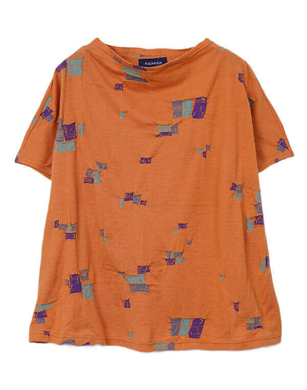 つみき柄ジャージーノースリーブプルオーバー / BEH07064WA