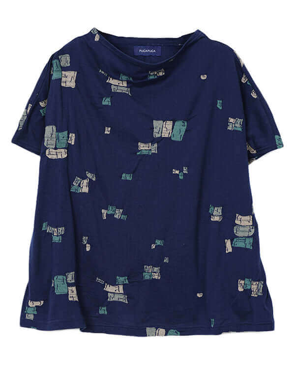 
                  
                    Load image into Gallery viewer, つみき柄ジャージーノースリーブプルオーバー / BEH07064WA
                  
                