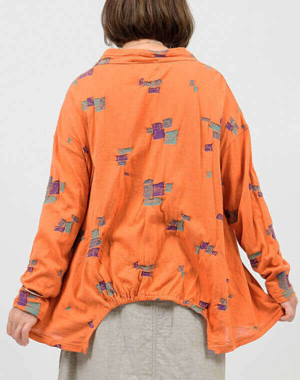 
                  
                    Load image into Gallery viewer, つみき柄ジャージーギャザープルオーバー / BEH07065WA
                  
                