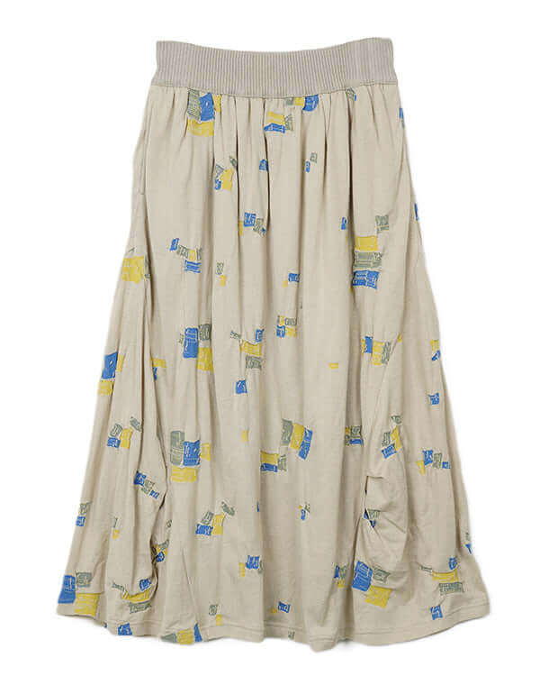 
                  
                    Load image into Gallery viewer, つみき柄ジャージードレープスカート / BEH07066WA
                  
                