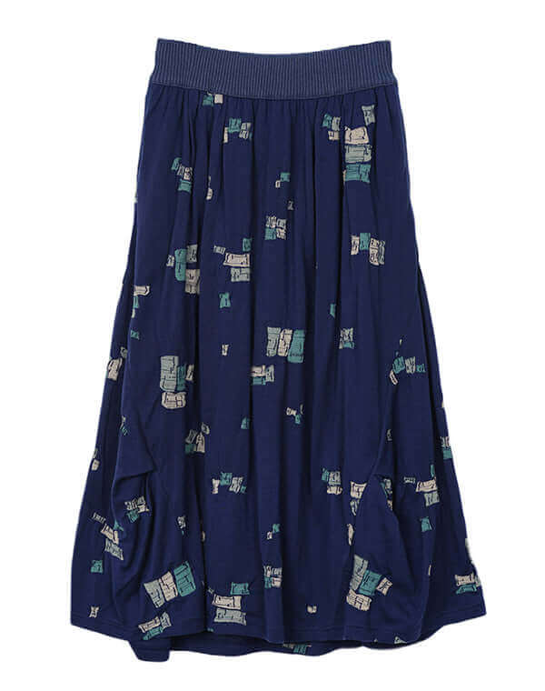 
                  
                    Load image into Gallery viewer, つみき柄ジャージードレープスカート / BEH07066WA
                  
                