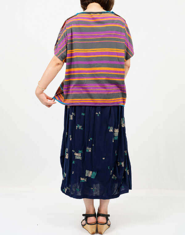 
                  
                    Load image into Gallery viewer, つみき柄ジャージードレープスカート / BEH07066WA
                  
                