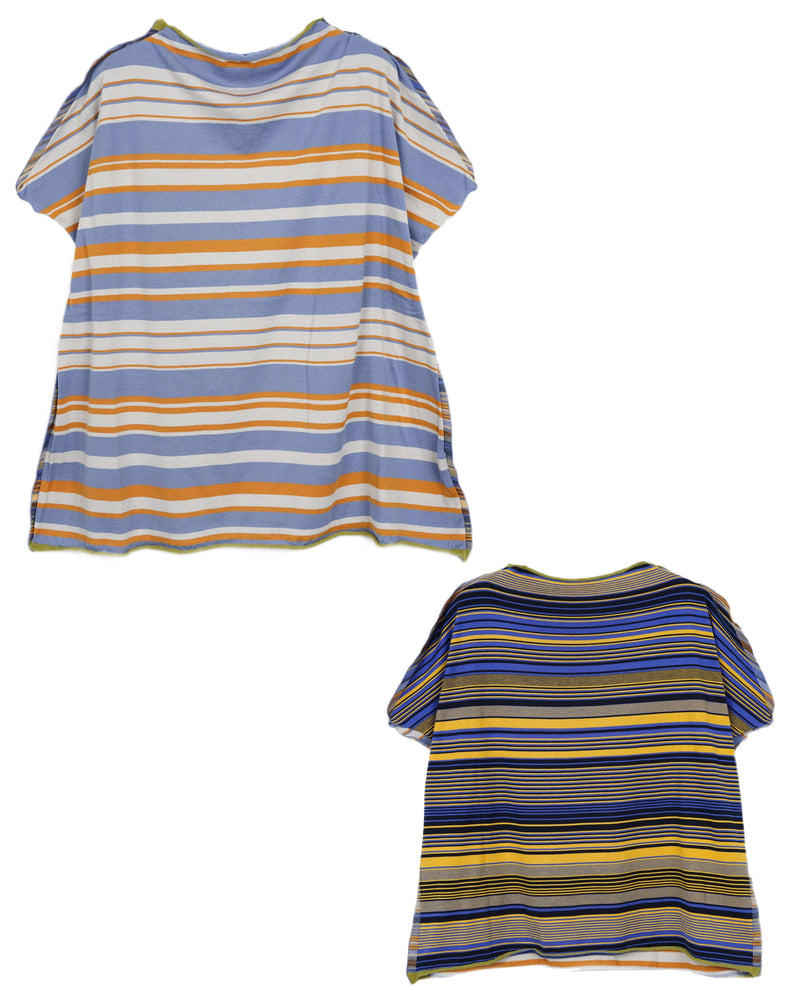 
                  
                    Load image into Gallery viewer, ランダムボーダー2WAYプルオーバー / BEH07067WA
                  
                