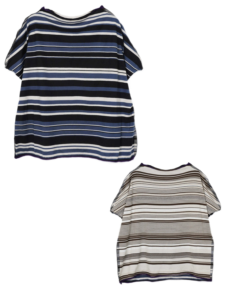 
                  
                    Load image into Gallery viewer, ランダムボーダー2WAYプルオーバー / BEH07067WA
                  
                