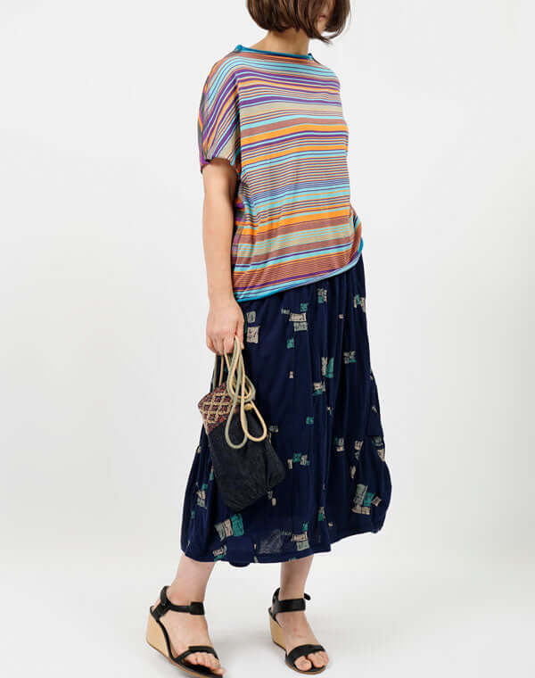 
                  
                    Load image into Gallery viewer, ランダムボーダー2WAYプルオーバー / BEH07067WA
                  
                