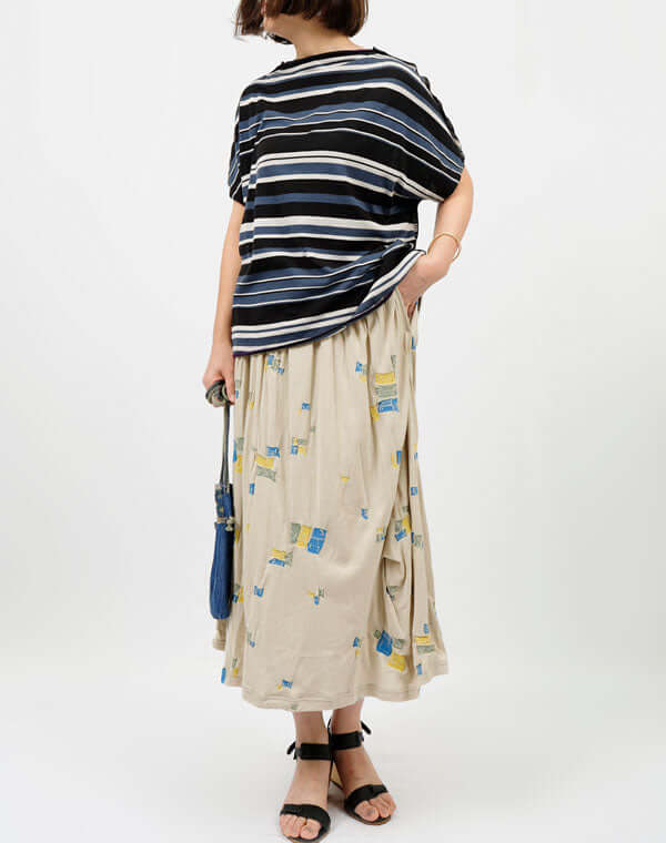 
                  
                    Load image into Gallery viewer, ランダムボーダー2WAYプルオーバー / BEH07067WA
                  
                