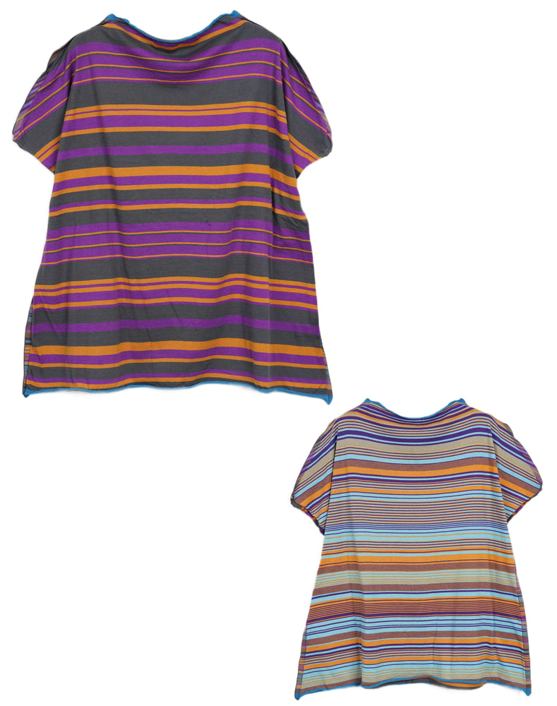 
                  
                    Load image into Gallery viewer, ランダムボーダー2WAYチュニック / BEH07068WA
                  
                