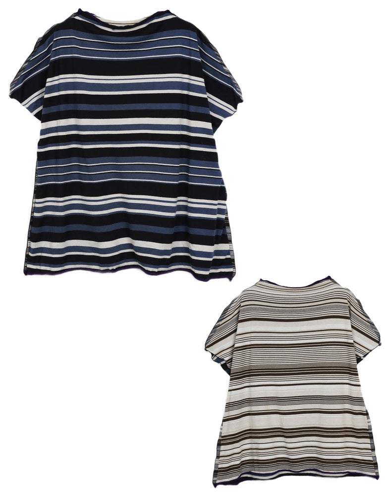 
                  
                    Load image into Gallery viewer, ランダムボーダー2WAYチュニック / BEH07068WA
                  
                