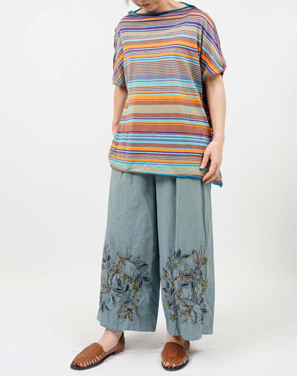 
                  
                    Load image into Gallery viewer, ランダムボーダー2WAYチュニック / BEH07068WA
                  
                