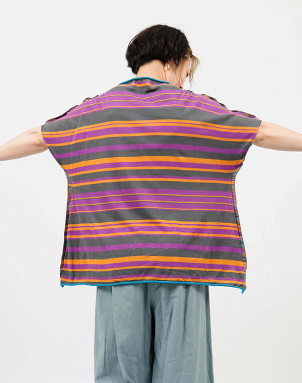 
                  
                    Load image into Gallery viewer, ランダムボーダー2WAYチュニック / BEH07068WA
                  
                