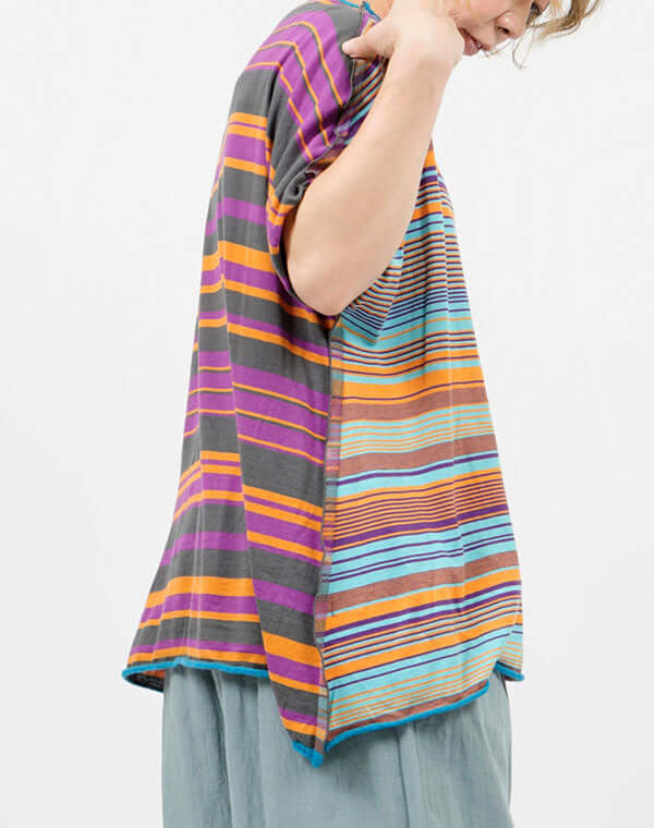 
                  
                    Load image into Gallery viewer, ランダムボーダー2WAYチュニック / BEH07068WA
                  
                