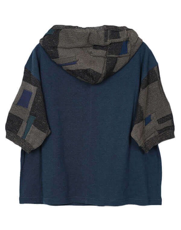 
                  
                    Load image into Gallery viewer, 綿麻ジャージーニットドッキングプルオーバー / BEH07069WA
                  
                