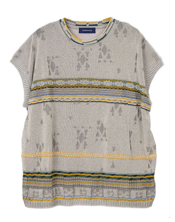 綿麻ジャージーニットドッキングベスト / BEH07070WA