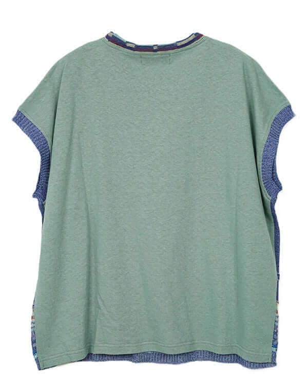 
                  
                    Load image into Gallery viewer, 綿麻ジャージーニットドッキングベスト / BEH07070WA
                  
                