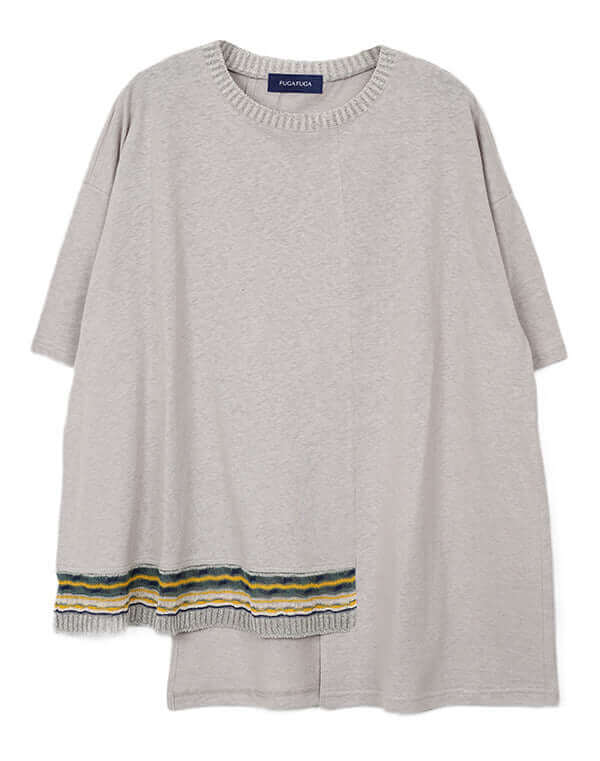 綿麻ジャージーアシンメトリーチュニック / BEH07071WA