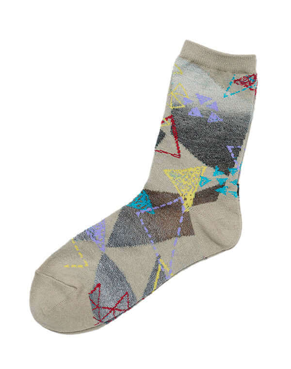 
                  
                    Load image into Gallery viewer, 三角柄ソックス / BEH07075WA
                  
                