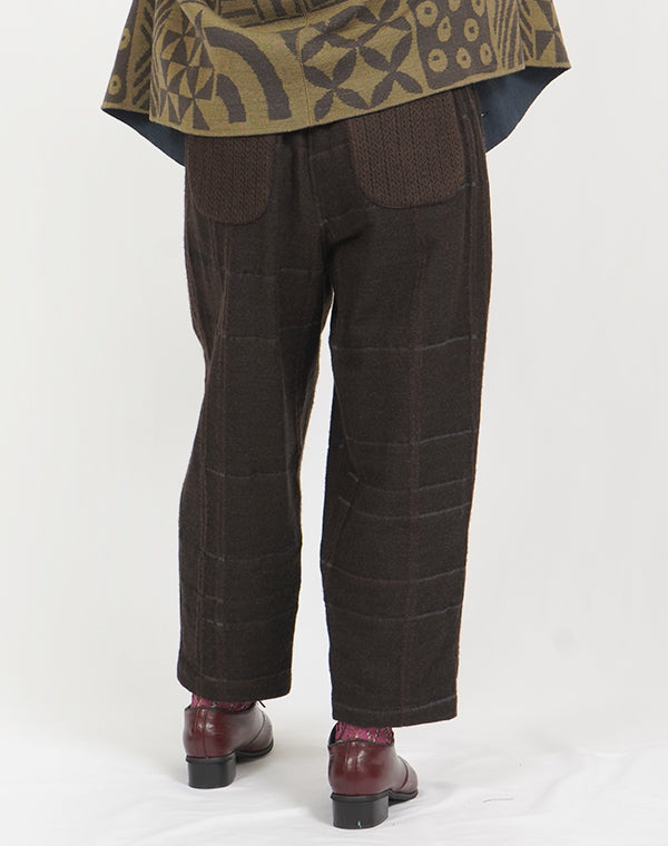 
                  
                    Load image into Gallery viewer, 袋チェックリバーシブルニットポケットパンツ / BEF07651WA
                  
                