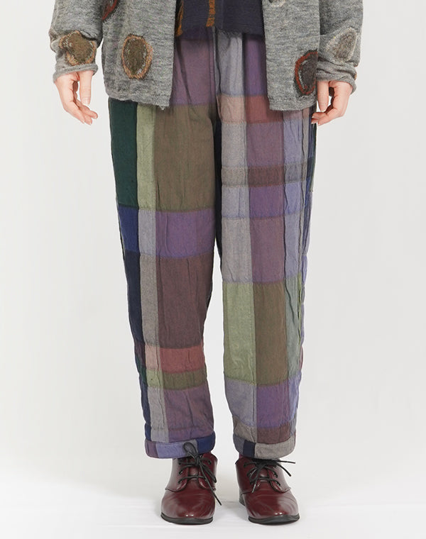 
                  
                    Load image into Gallery viewer, 袋チェックリバーシブルニットポケットパンツ / BEF07651WA
                  
                