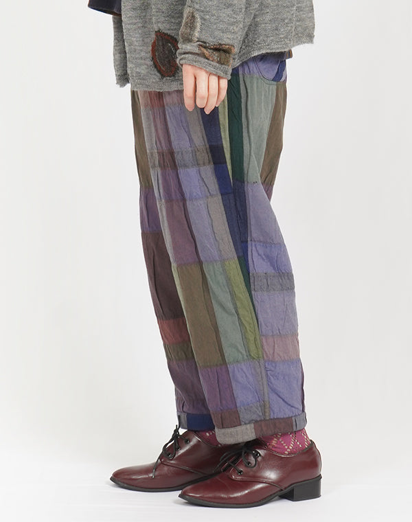 
                  
                    Load image into Gallery viewer, 袋チェックリバーシブルニットポケットパンツ / BEF07651WA
                  
                