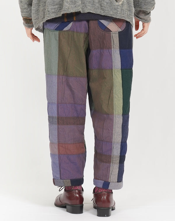 
                  
                    Load image into Gallery viewer, 袋チェックリバーシブルニットポケットパンツ / BEF07651WA
                  
                