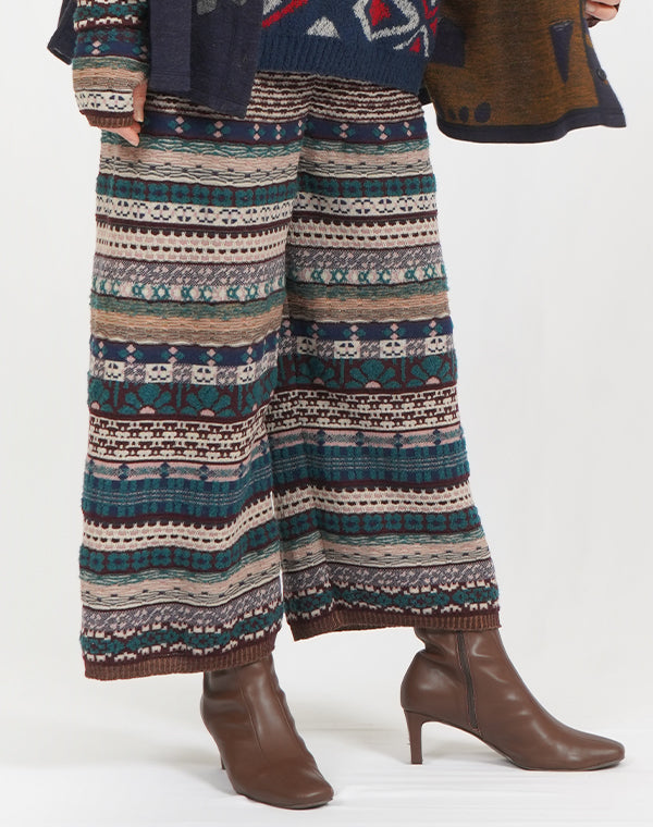 
                  
                    Load image into Gallery viewer, MIX ジャカードニットパンツ / BEF07606WA
                  
                