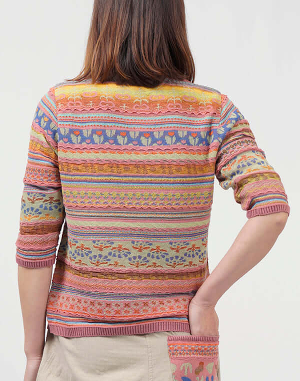 
                  
                    Load image into Gallery viewer, 花畑ジャカードプルオーバー / BEH01001WA
                  
                