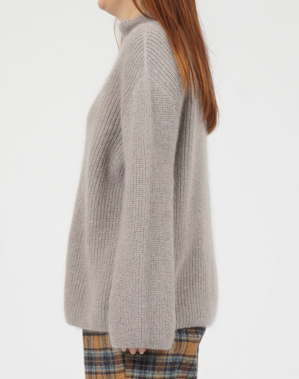 
                  
                    Load image into Gallery viewer, シルクモヘア畦プルオーバー / BEF01656WA
                  
                