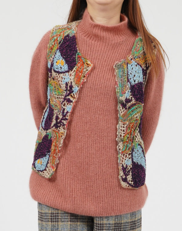 
                  
                    Load image into Gallery viewer, シルクモヘア畦プルオーバー / BEF01656WA
                  
                